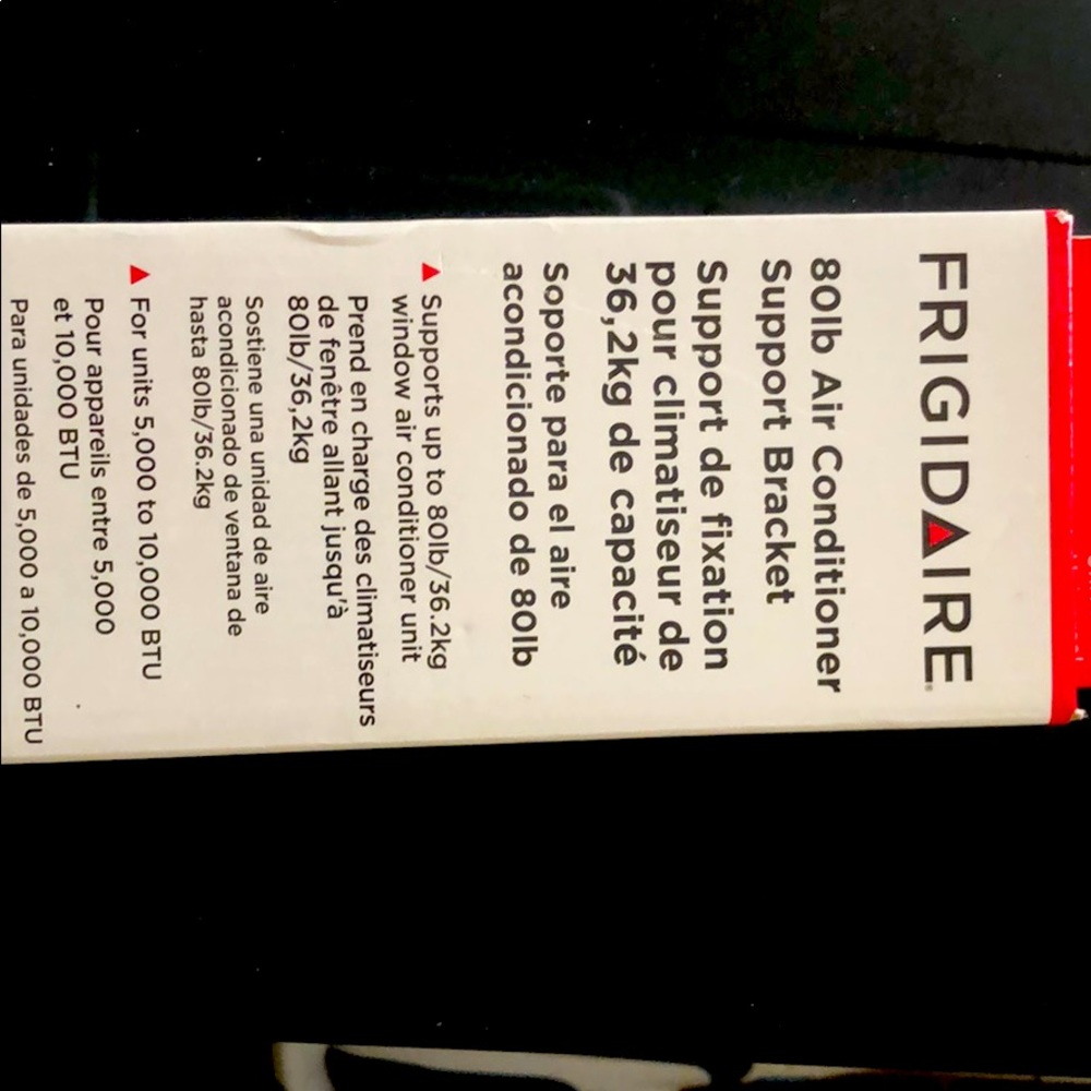 Frigidaire air conditioner support bracket